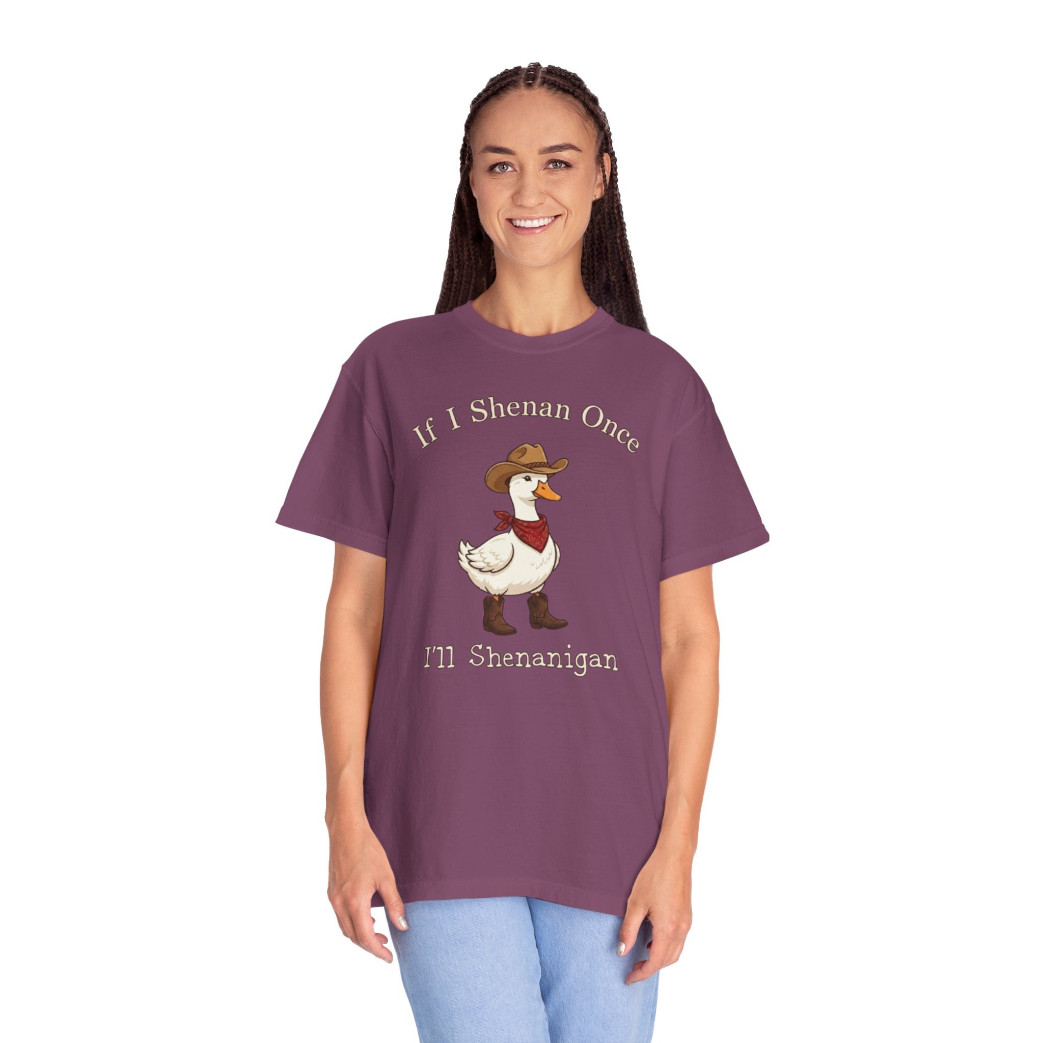 If I Shenan Once I ll Shenanigan T Shirt Funny Cowboy Duck Graphic Tee
