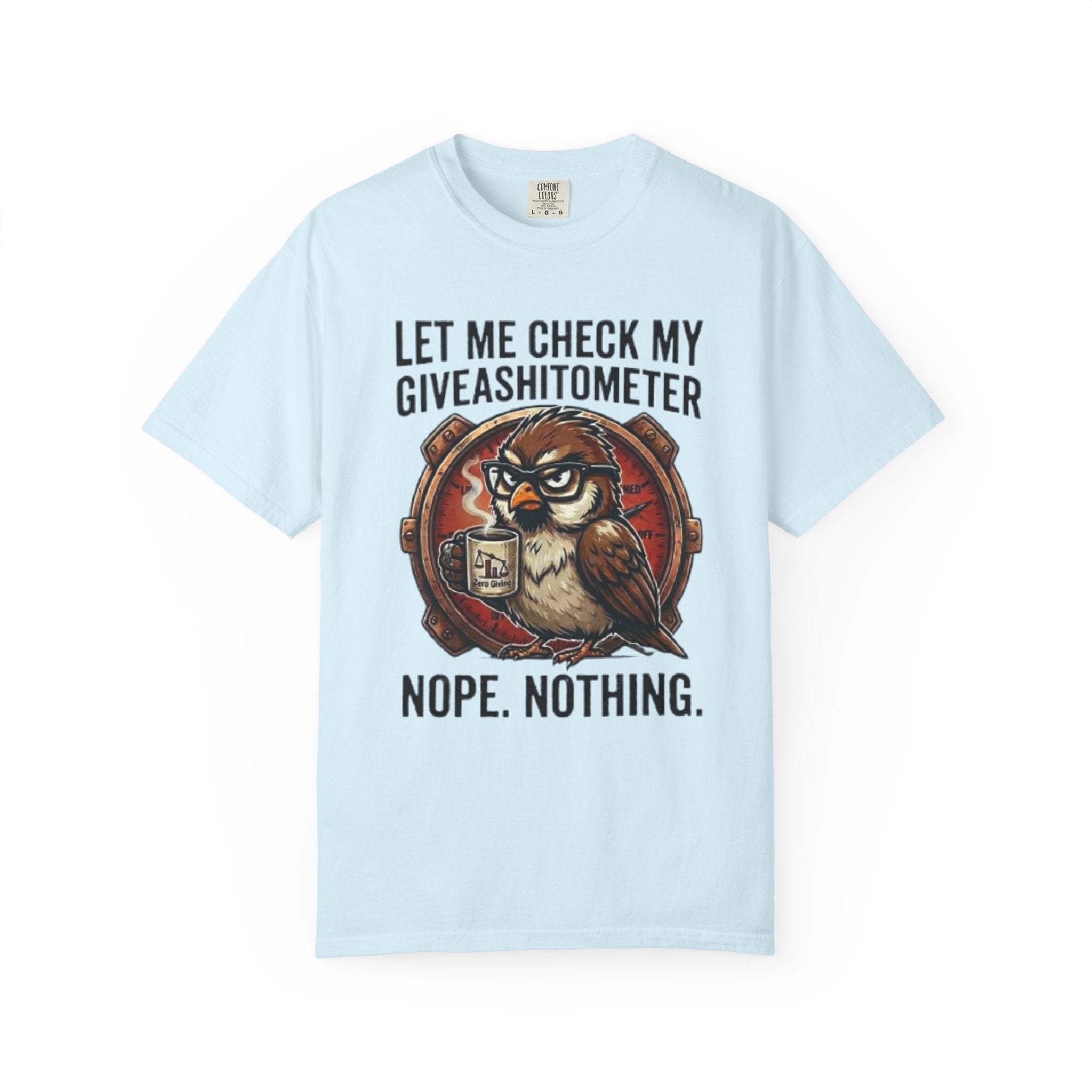 Let Me Check My Giveashitometer TShirt Funny Owl Graphic Tee