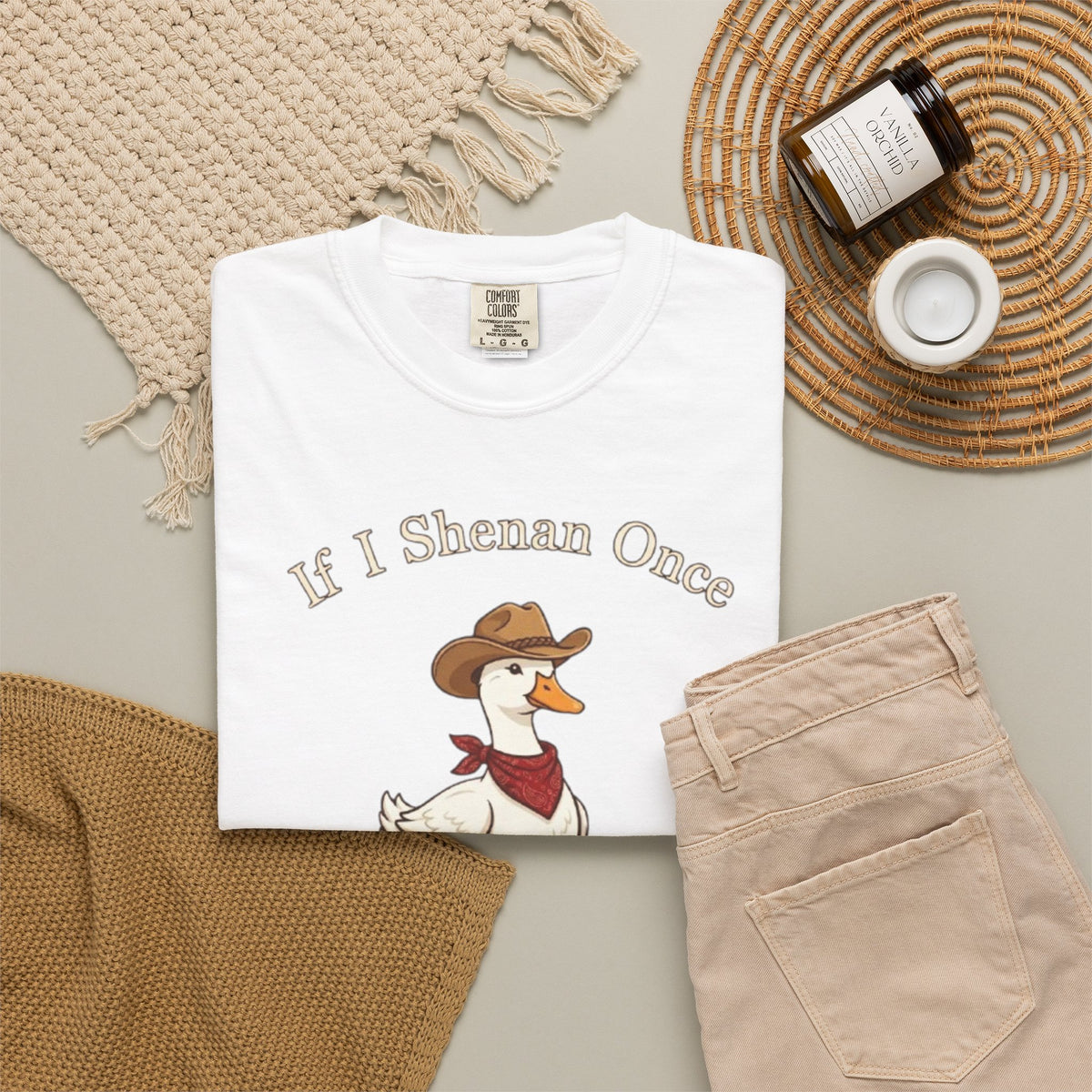 If I Shenan Once Shenanigan T Shirt Funny Cowboy Duck Graphic Tee