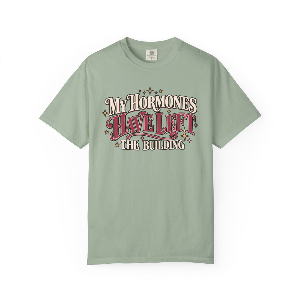 Funny Menopause Shirt, My Hormones Have Left the Building Tee, Hormone Humor T-Shirt, Menopause Gift for Women, Women Over 40 50 Shirt