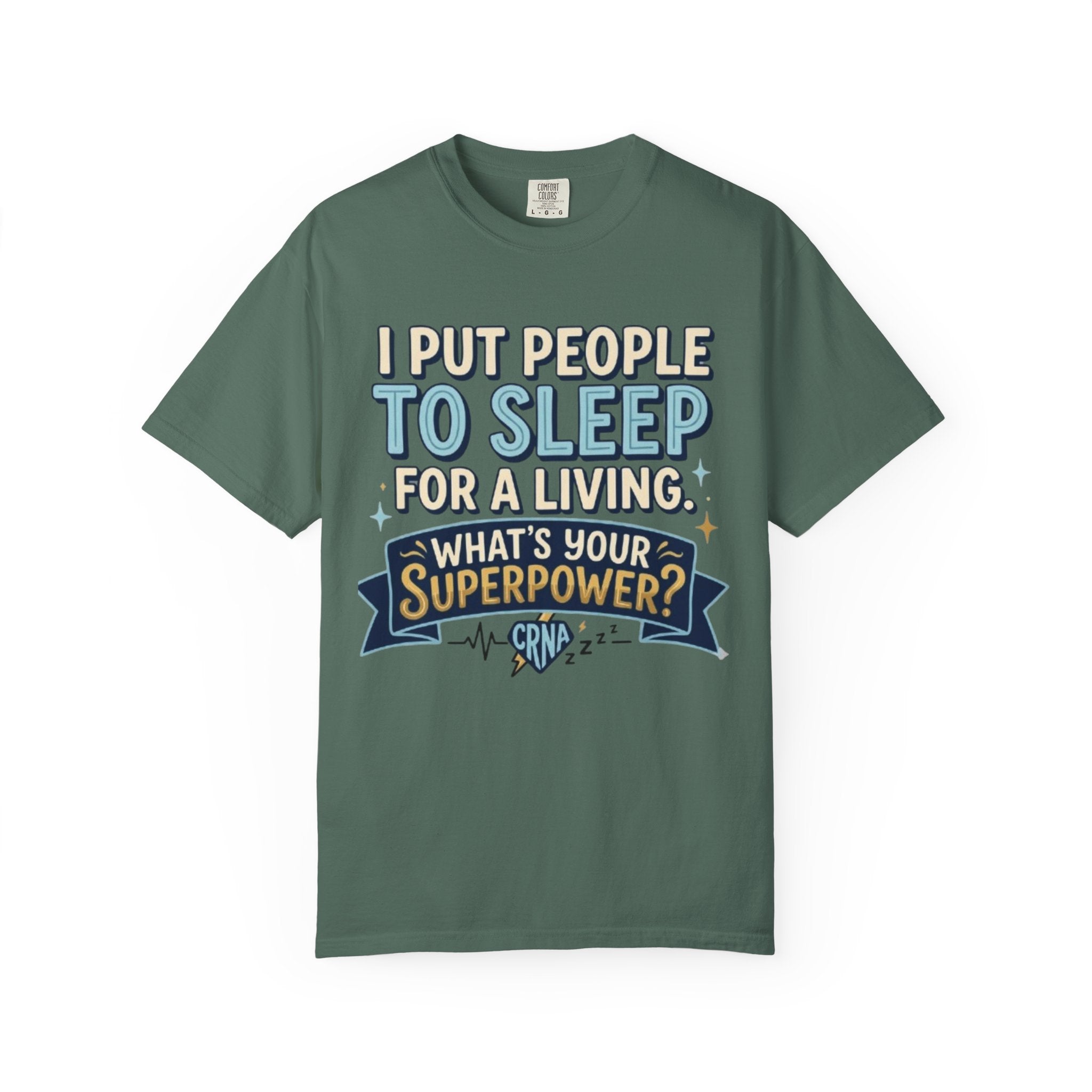 RN Anesthetist T‑Shirt I Put People To Sleep For A Living Nurse Anesthesia Tee