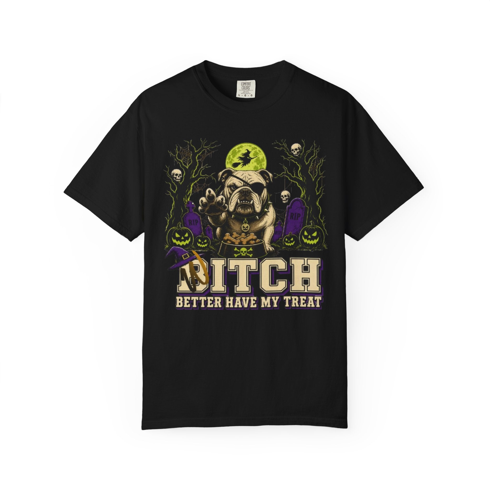 Halloween Bulldog T Shirt Bitch Better Have My Treat Spooky Costume Tee