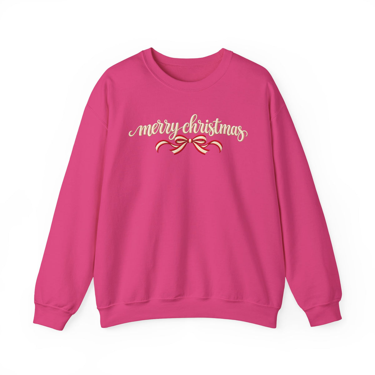 Merry Christmas Bow Sweatshirt, Coquette Christmas Crewneck, Minimalist Holiday Sweater, Cute Christmas Shirt, Christmas Gift for Her