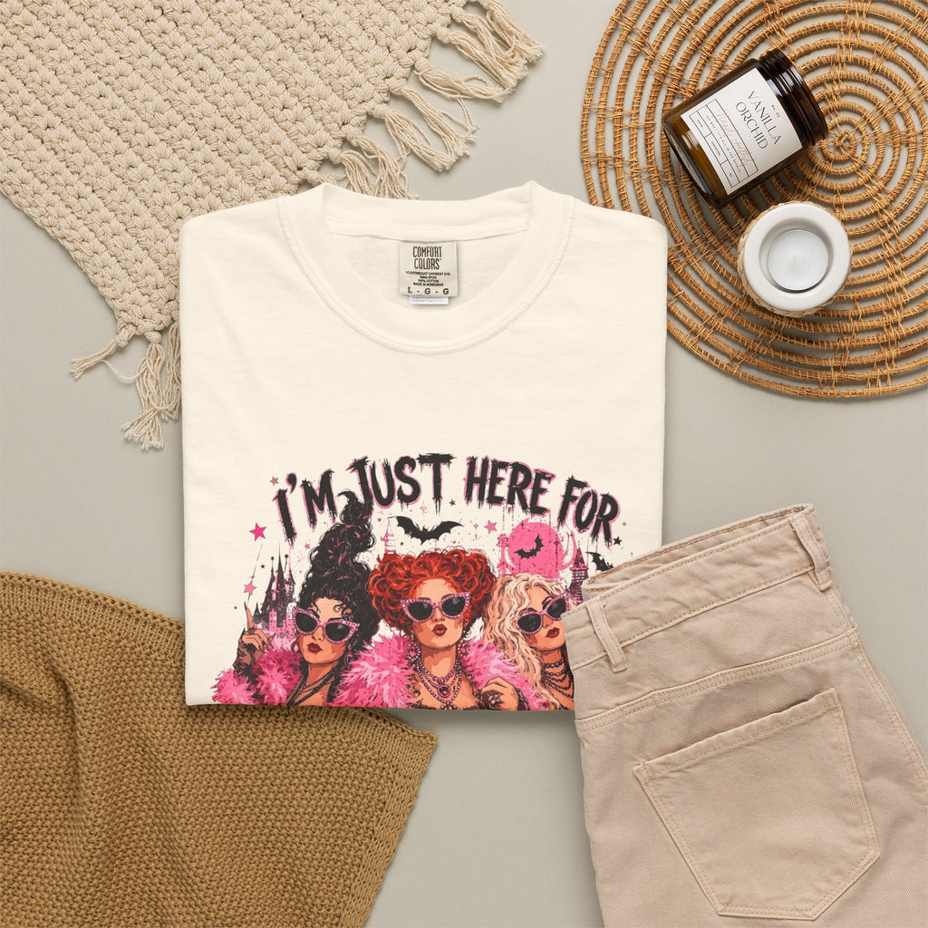 Hocus Pocus Graphic T Shirt Im Just Here for the Hocus Pocus Halloween Tee