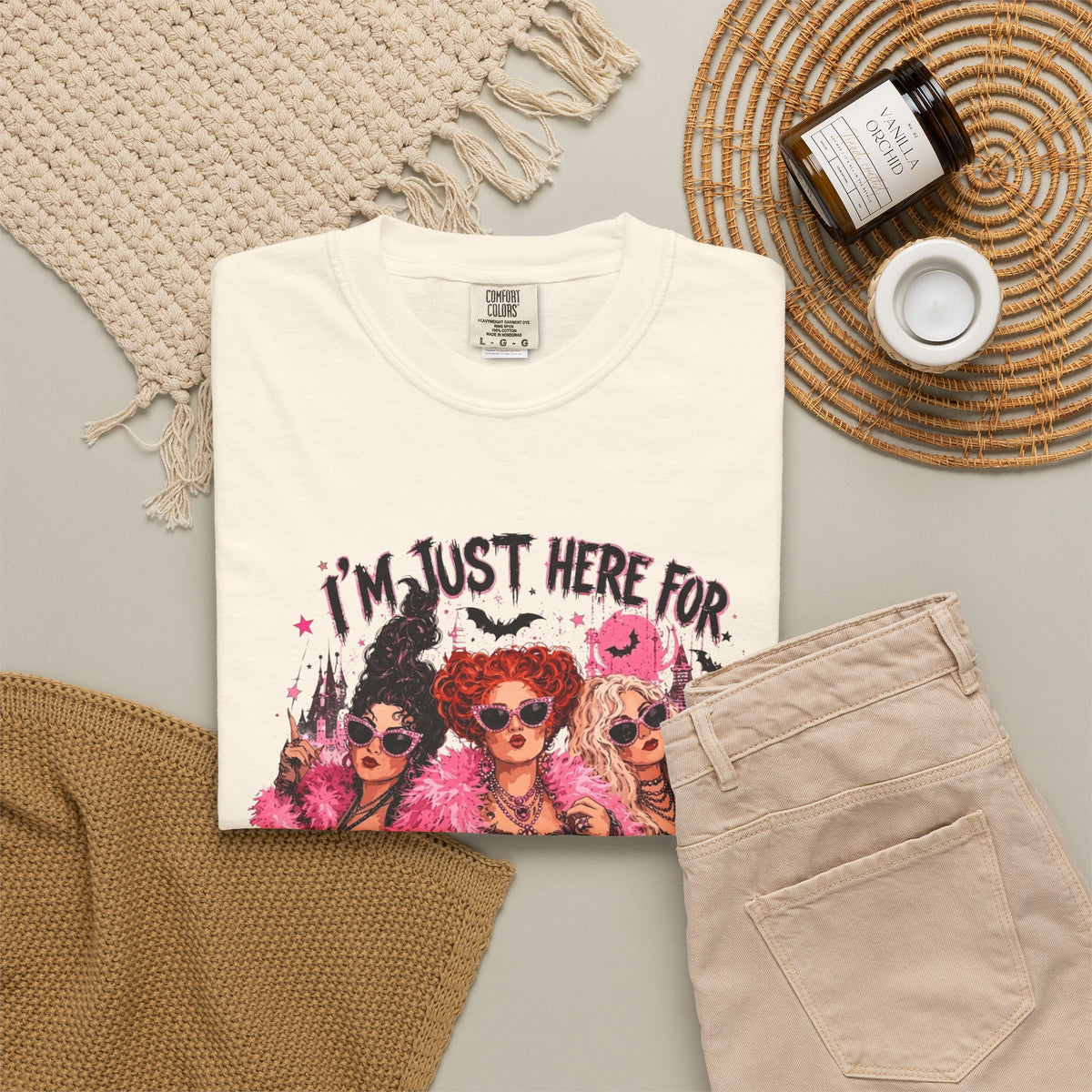 Hocus Pocus Graphic T Shirt Im Just Here for the Hocus Pocus Halloween Tee