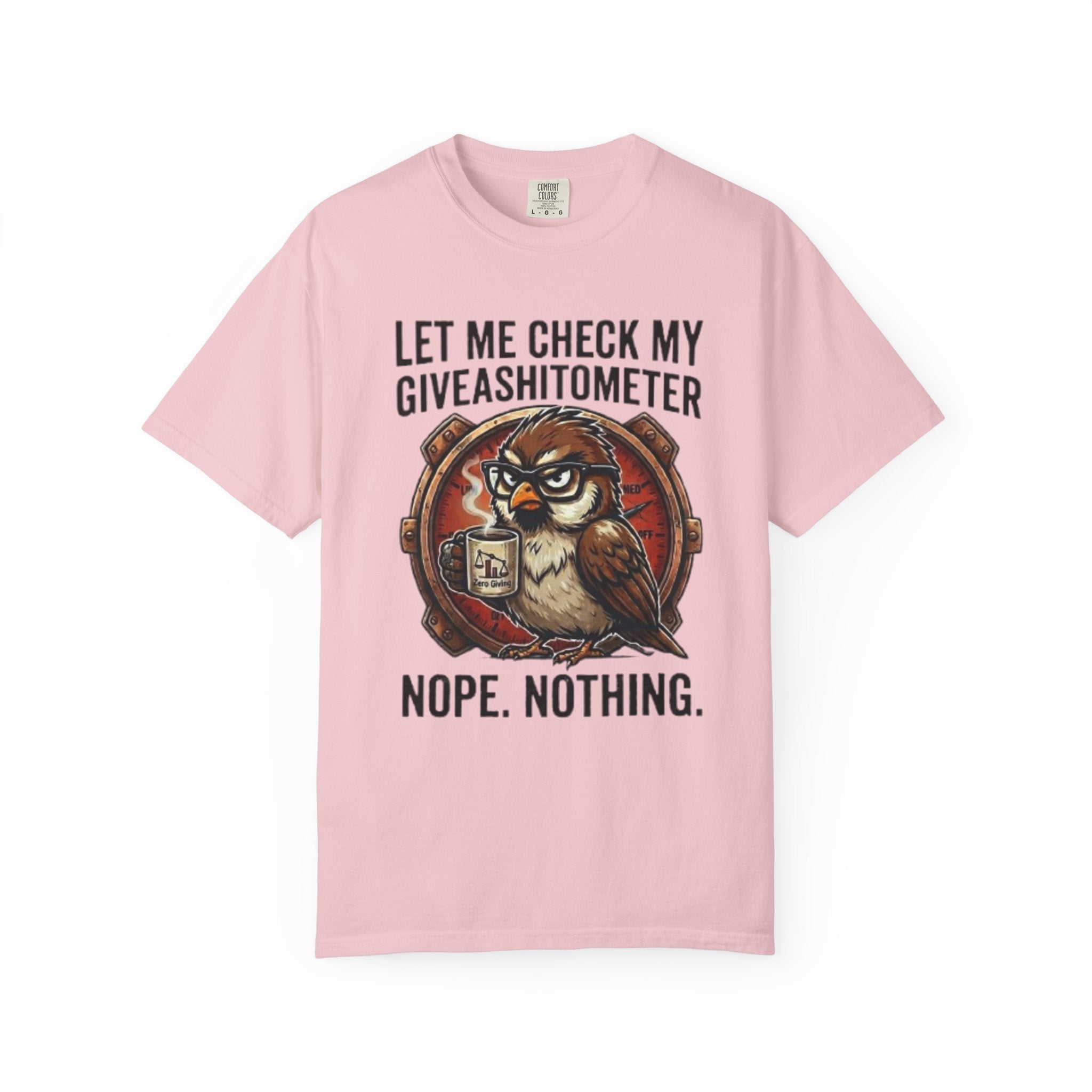 Let Me Check My Giveashitometer TShirt Funny Owl Graphic Tee