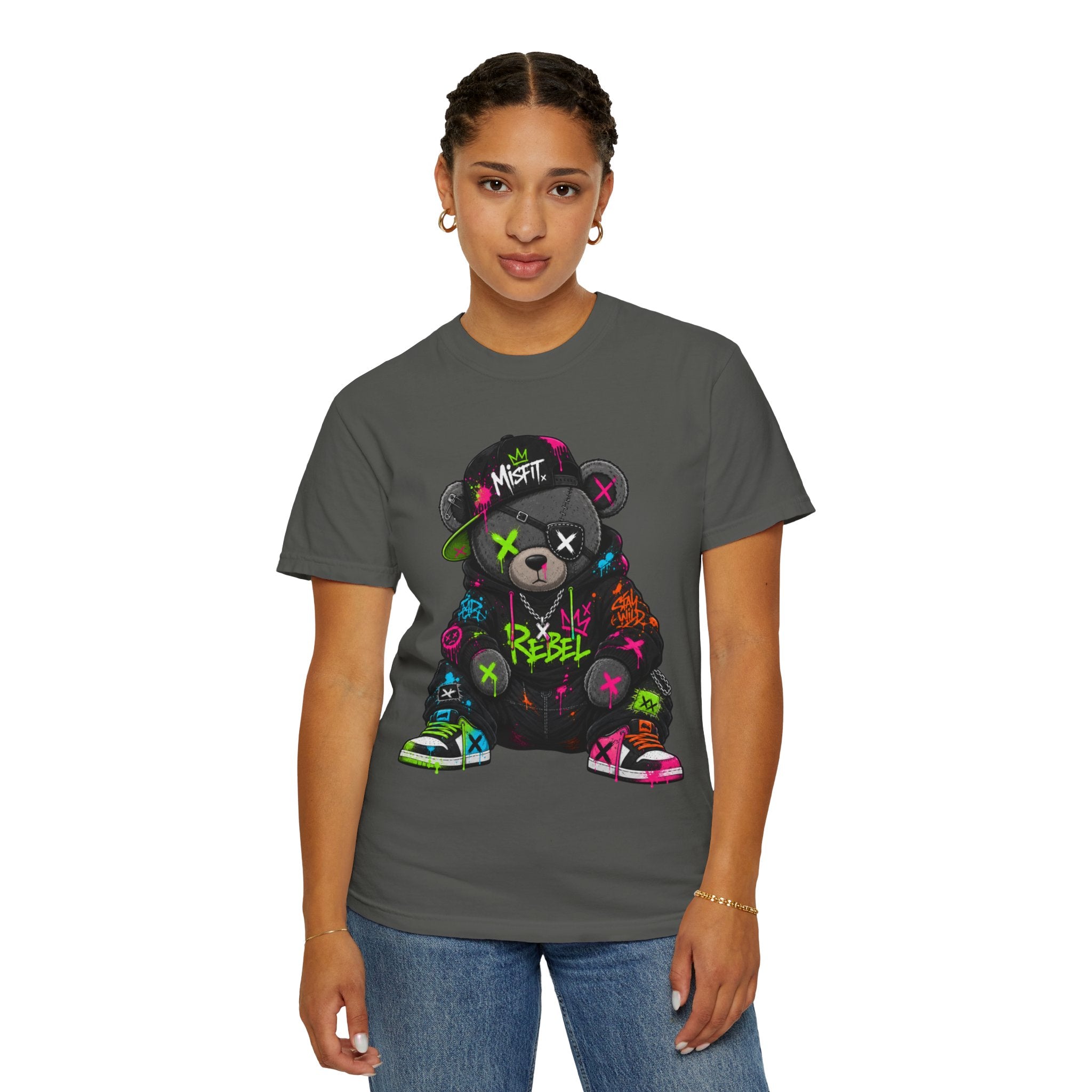 Rebel Graffiti Bear T Shirt