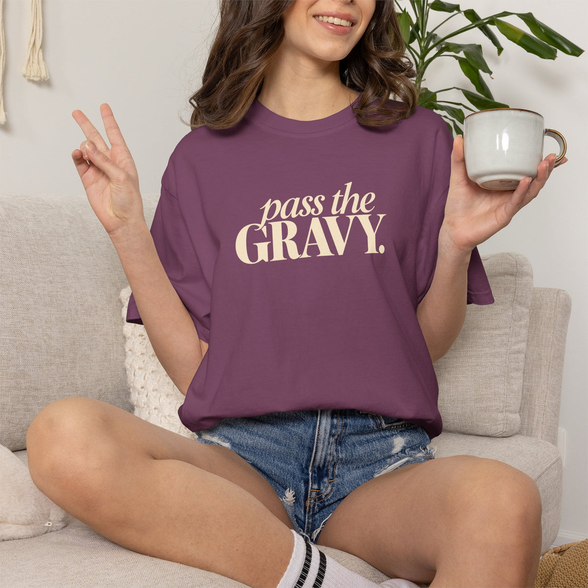 Pass the Gravy Tee shirt | Thanksgiving slogan tee, Funny Thanksgiving Tee, His and Hers Thanksgiving Shirts, Couples Thanksgiving  Shirt
