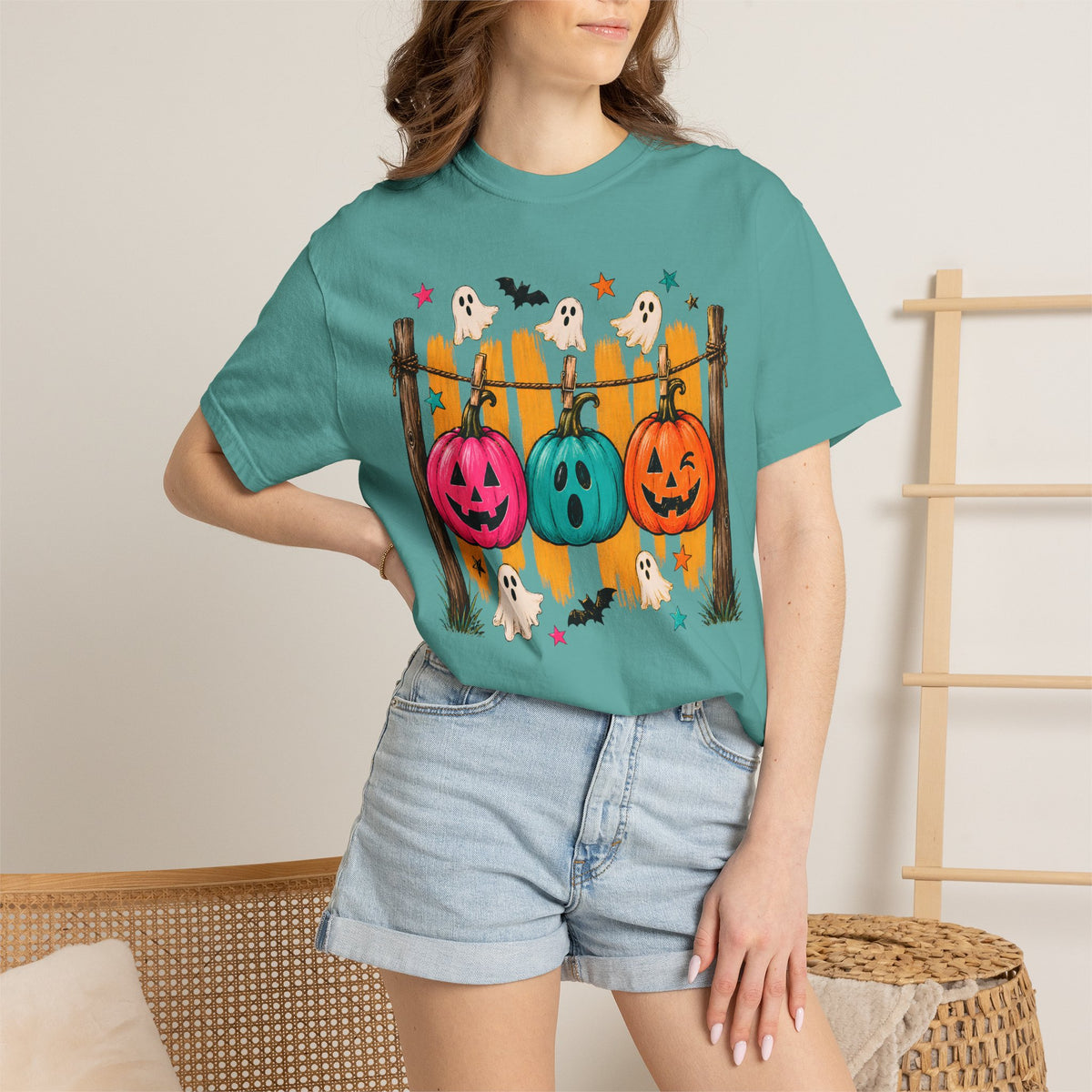 Halloween Pumpkins and Ghosts T Shirt Cute Jack O Lantern Halloween Tee