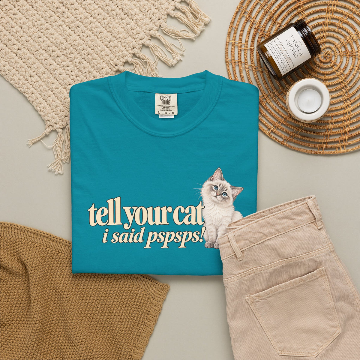 Tell Your Cat I Said Pssssp T shirt | Cute Kitten Graphic Tee