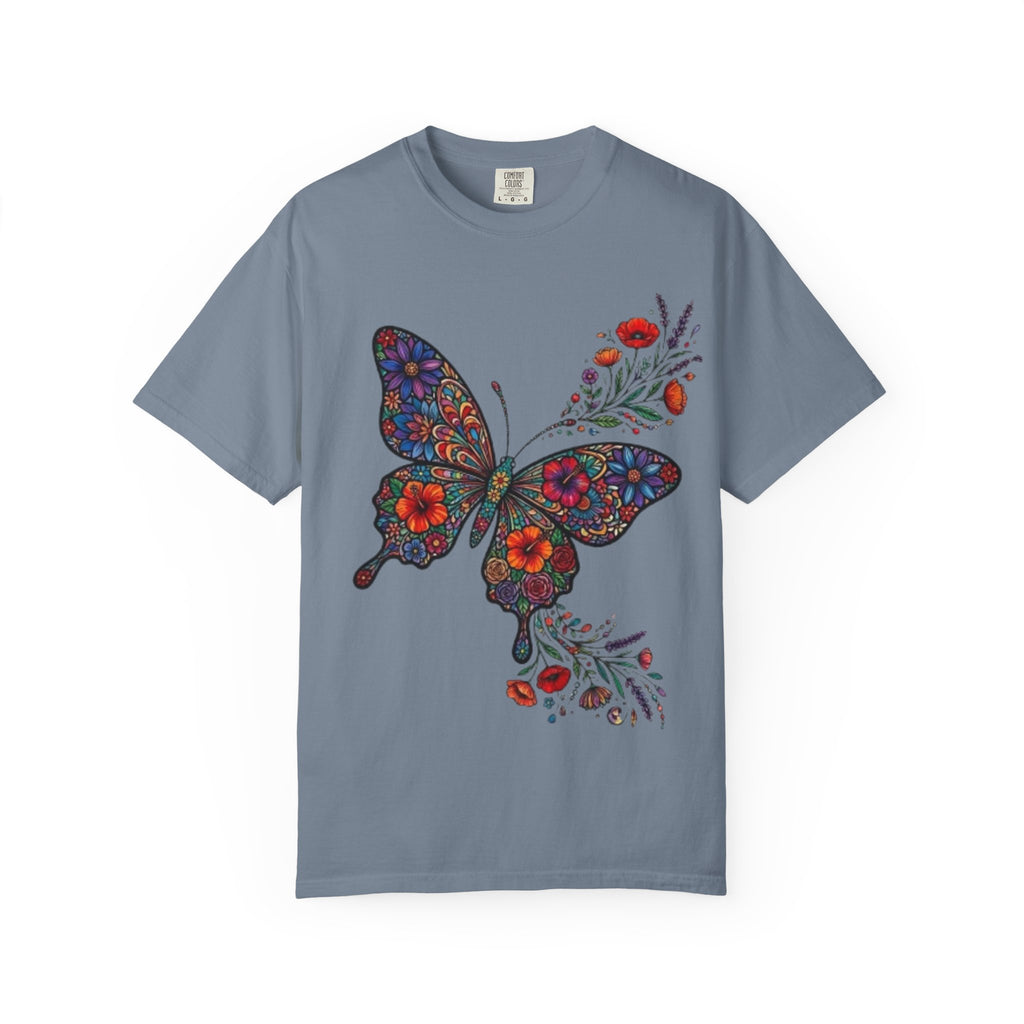 Floral Mosaic Butterfly T Shirt