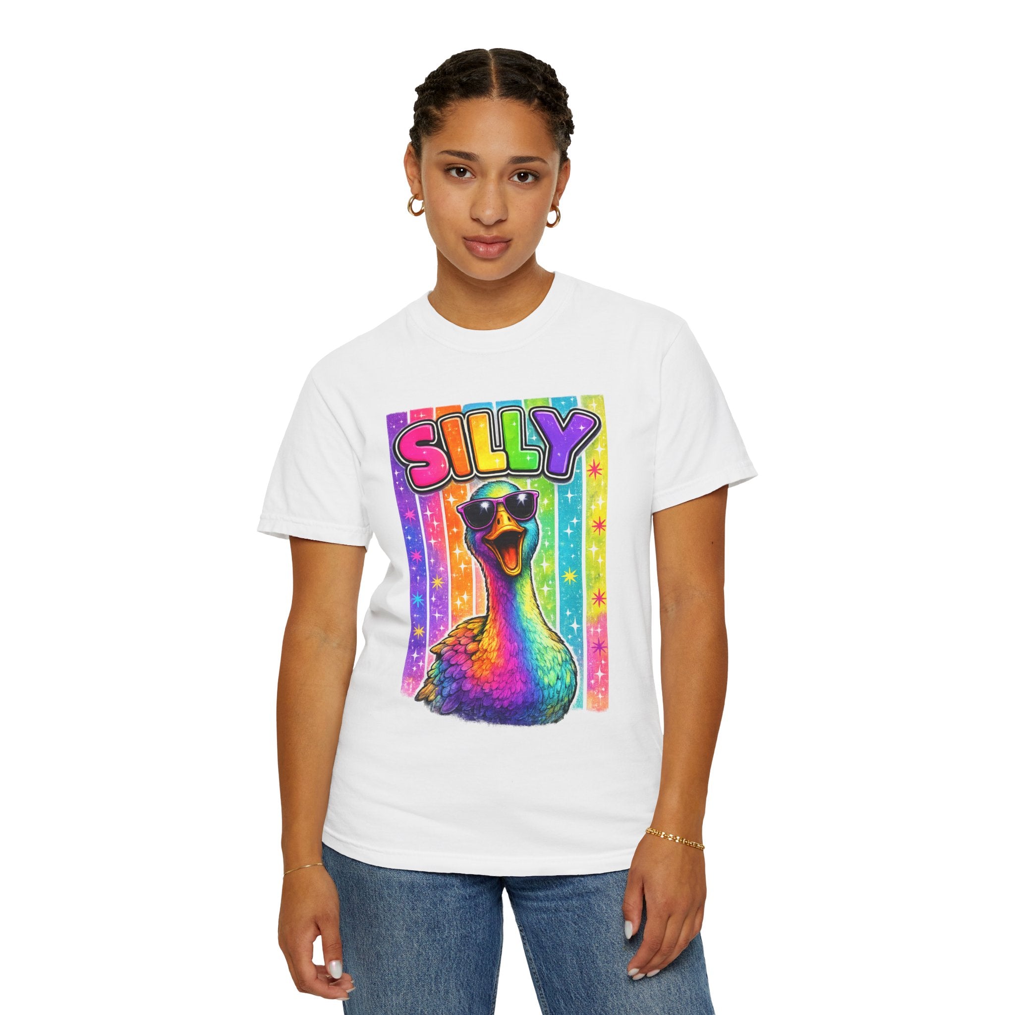 Silly Rainbow Goose T Shirt