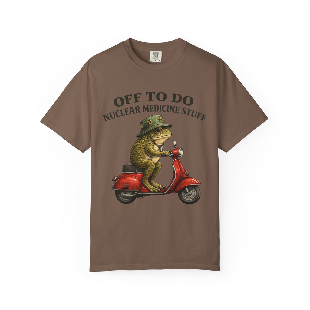 Nuclear Medicine Frog Scooter T-Shirt  Off To Do Nuclear Medicine Stuff
