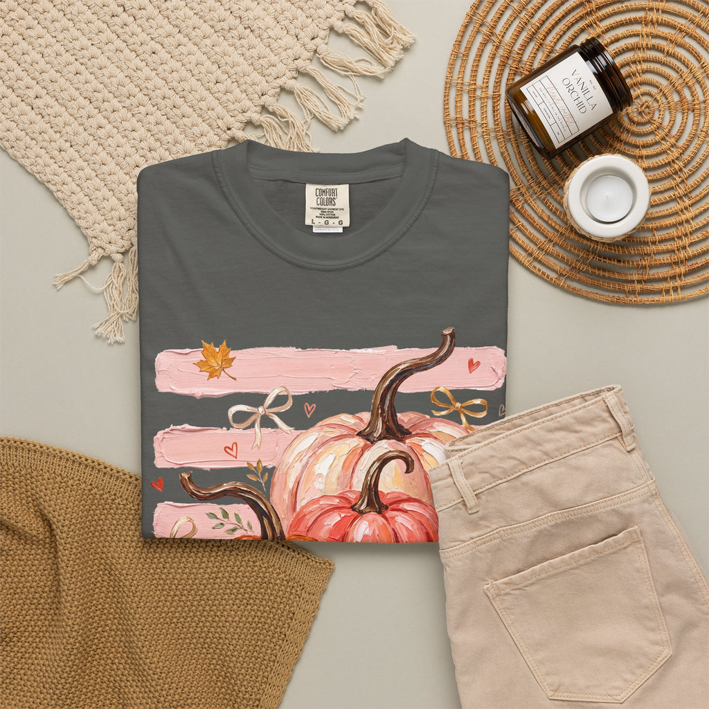 Pumpkin Harvest Tee Shirt Autumn Watercolor Pumpkins Tee