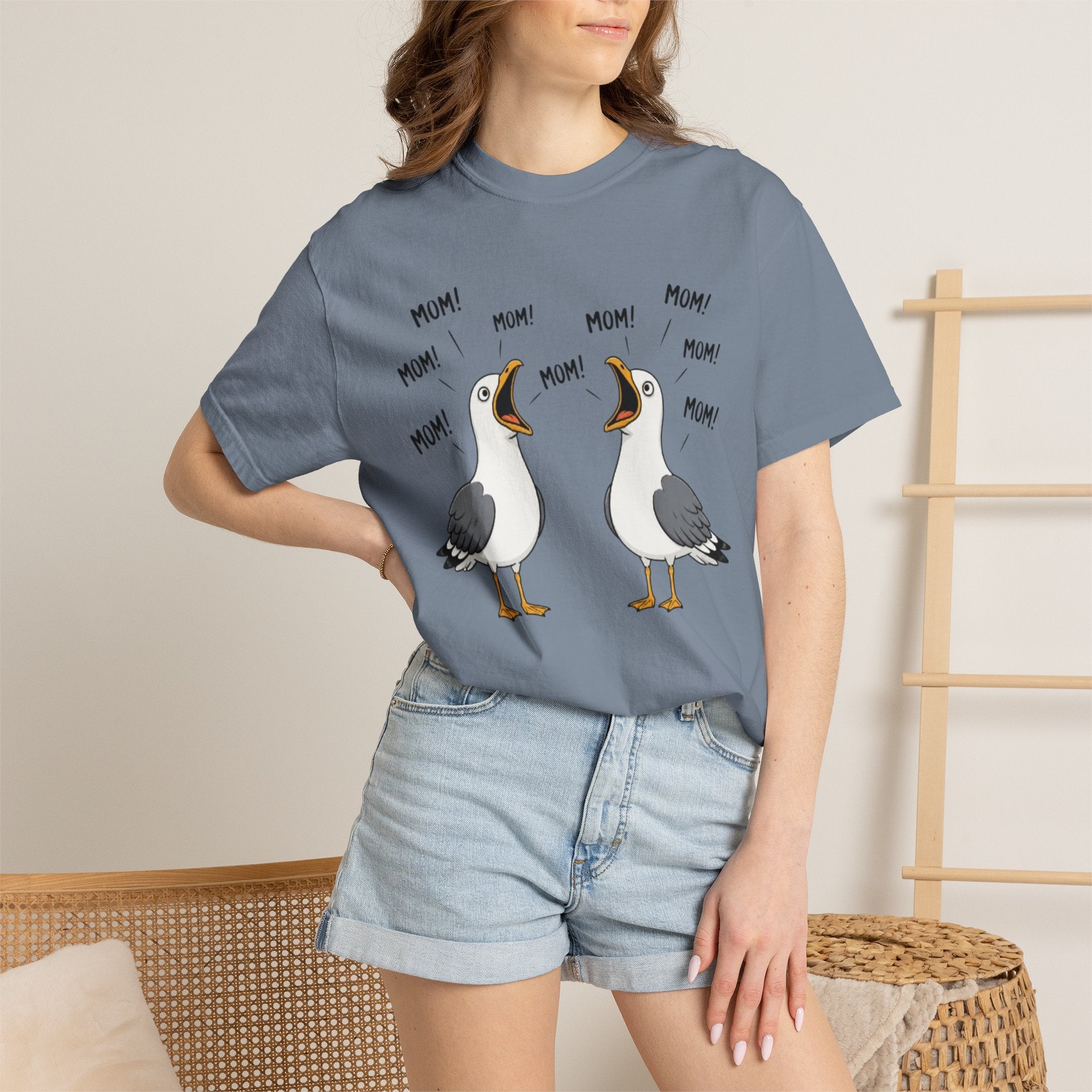 Seagull MOM MOM MOM Graphic T Shirt