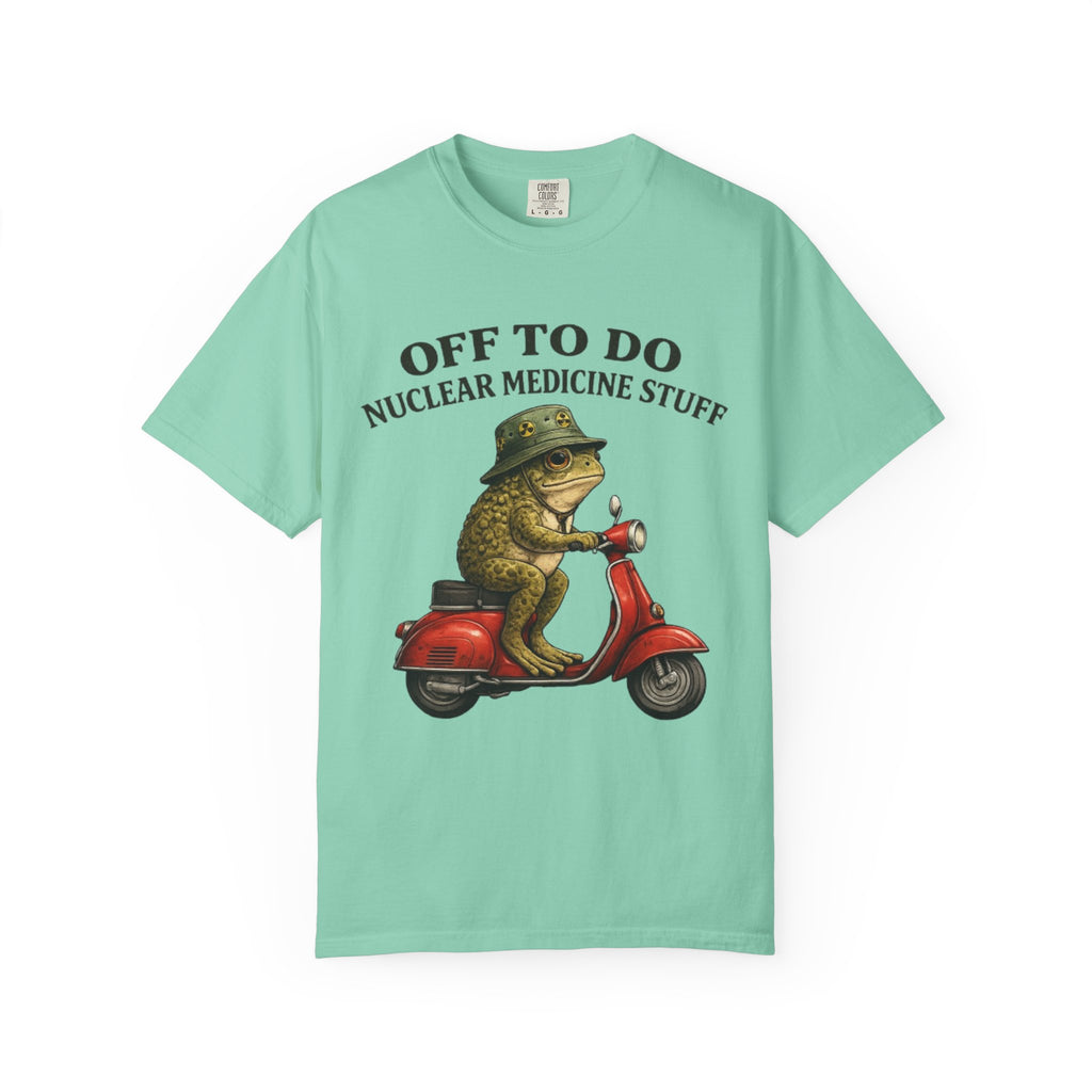 Nuclear Medicine Frog Scooter T-Shirt  Off To Do Nuclear Medicine Stuff