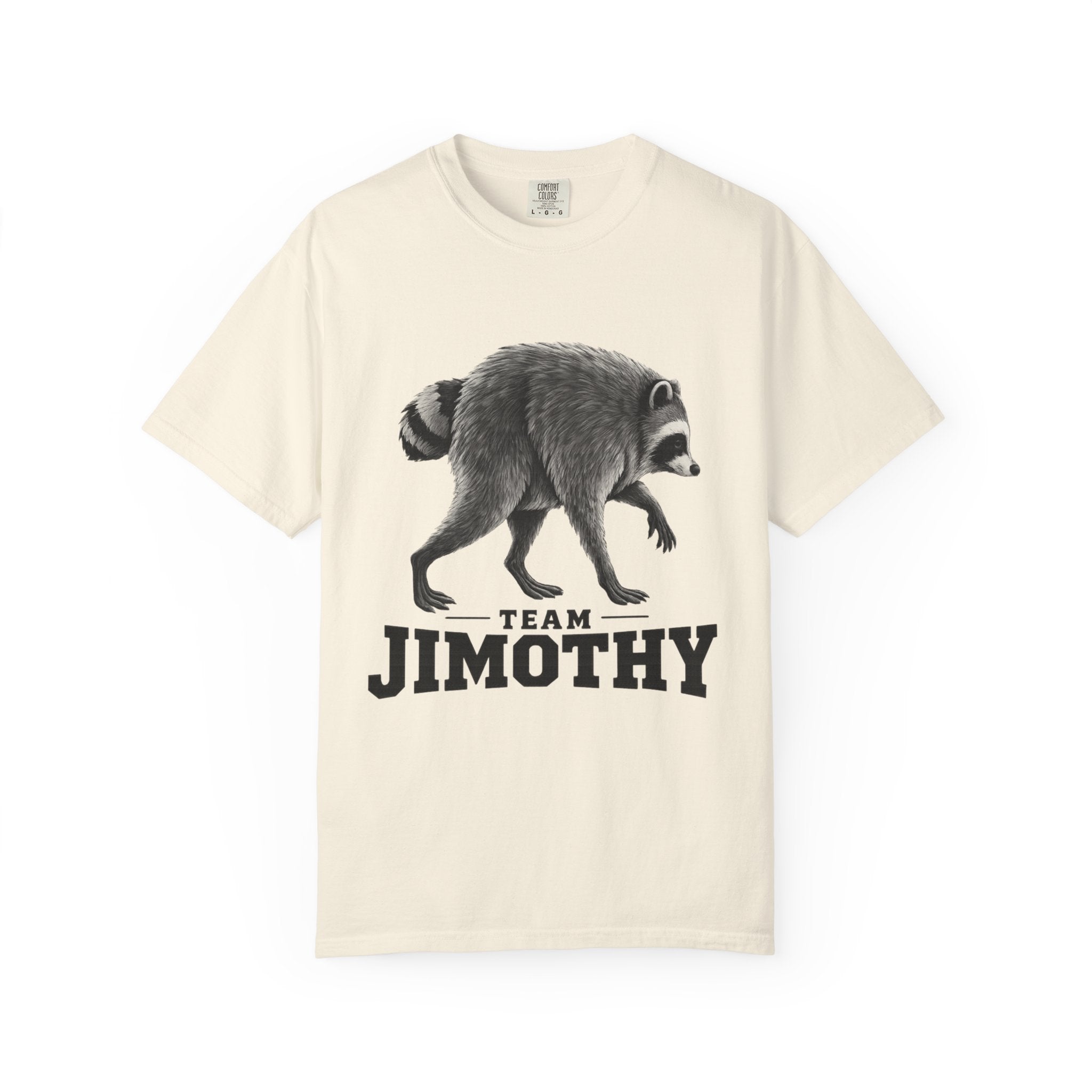 Team Jimothy Raccoon Garment Dyed Tee Shirt Vintage Wildlife Graphic Tee