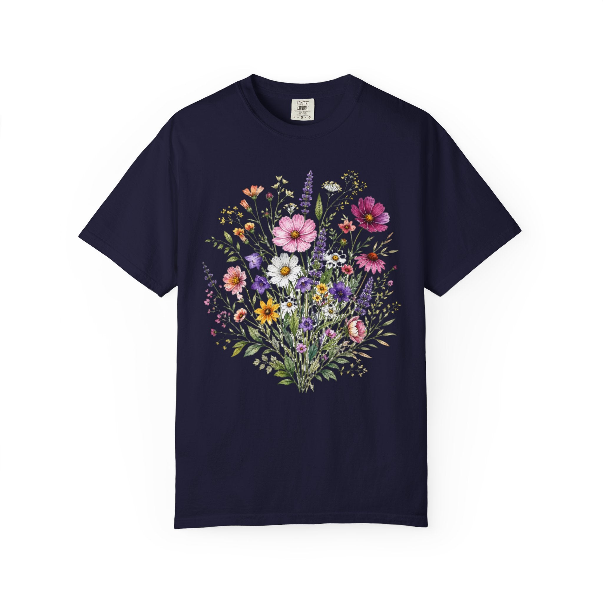 Floral Bouquet T Shirt Wildflower Garden Graphic Tee